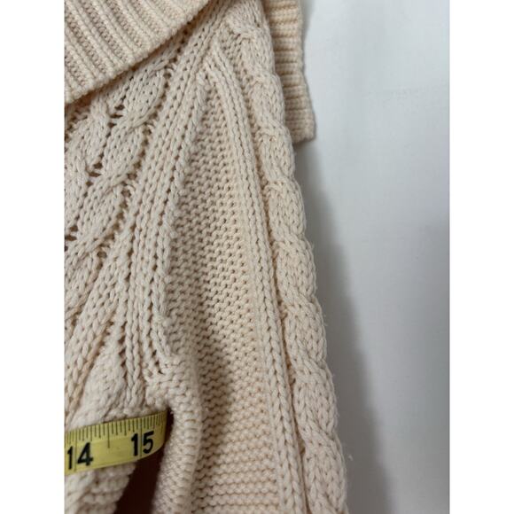 Banana Republic Cardigan Medium Wool Cable Knit Longline Buttons Sweater - Picture 10 of 13